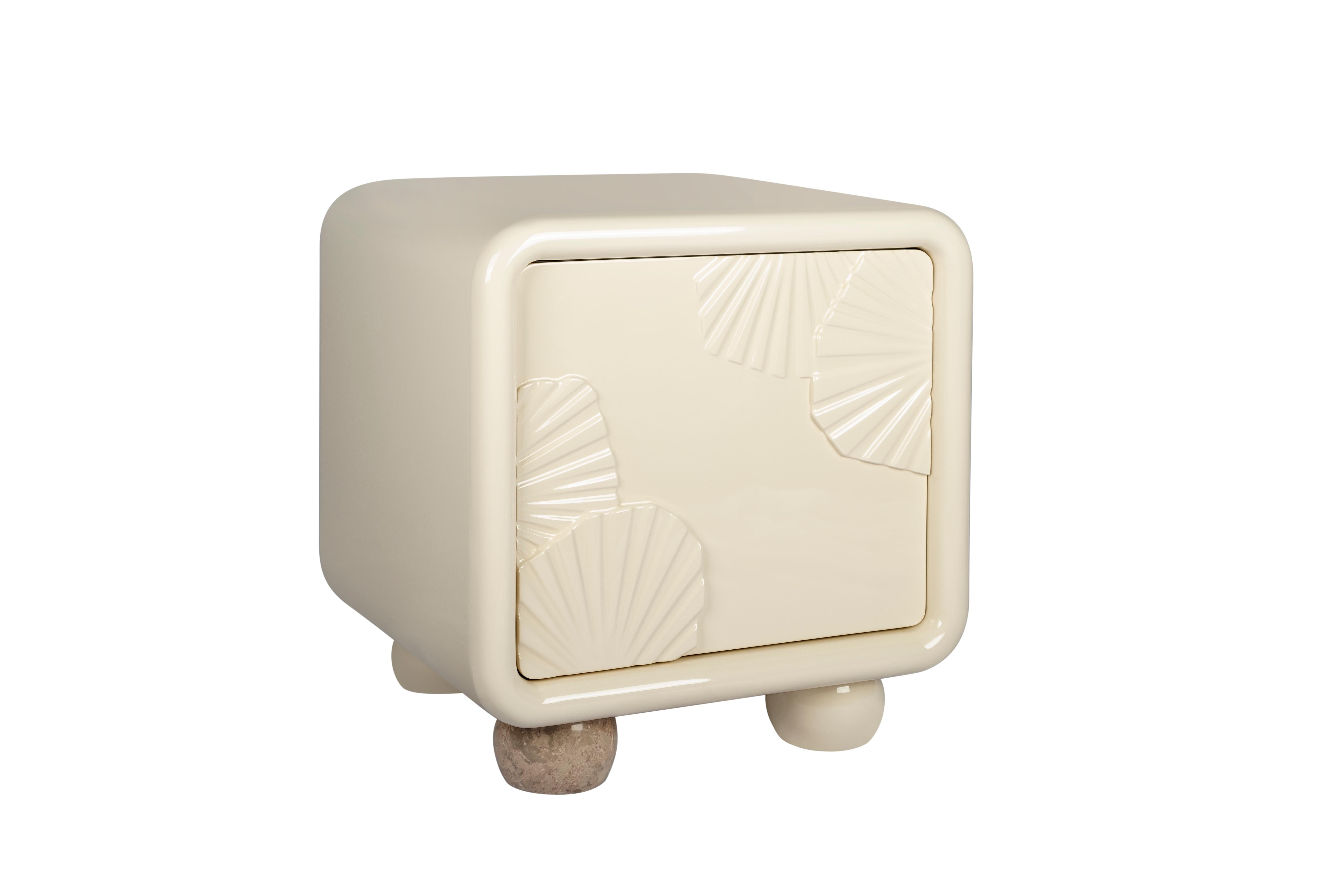 Set di 2 comodini 21st Mon Ooh in Wood Wood laccato di Malabar in vendita 3