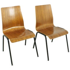 Set of 2 1960s Teak Chairs