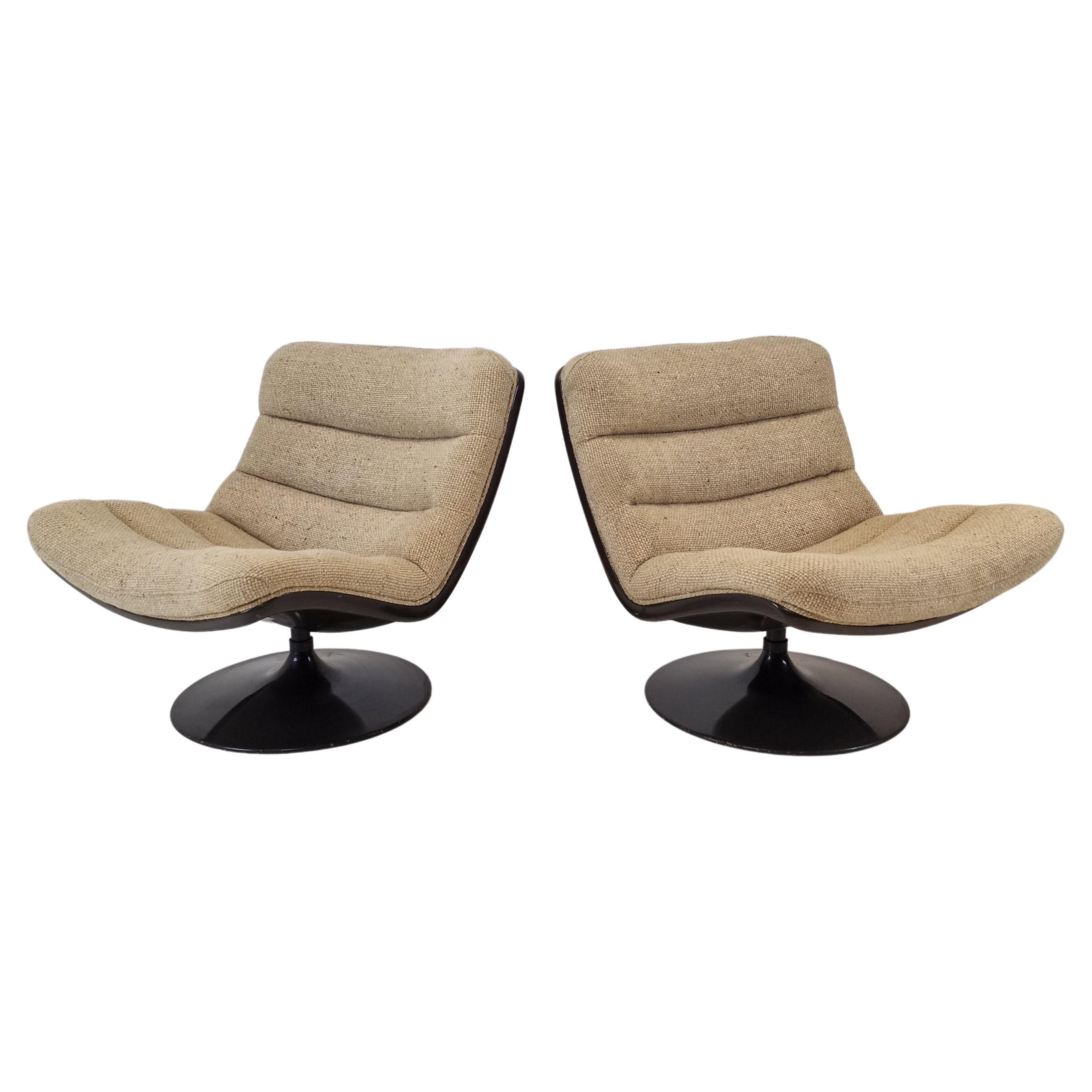 Set of 2 975 Lounge Chair by Geoffrey Harcourt for Artifort, 1970s For Sale