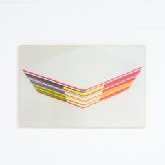 Satz von 2 abstrakten Kunstwerken aus Plexiglas