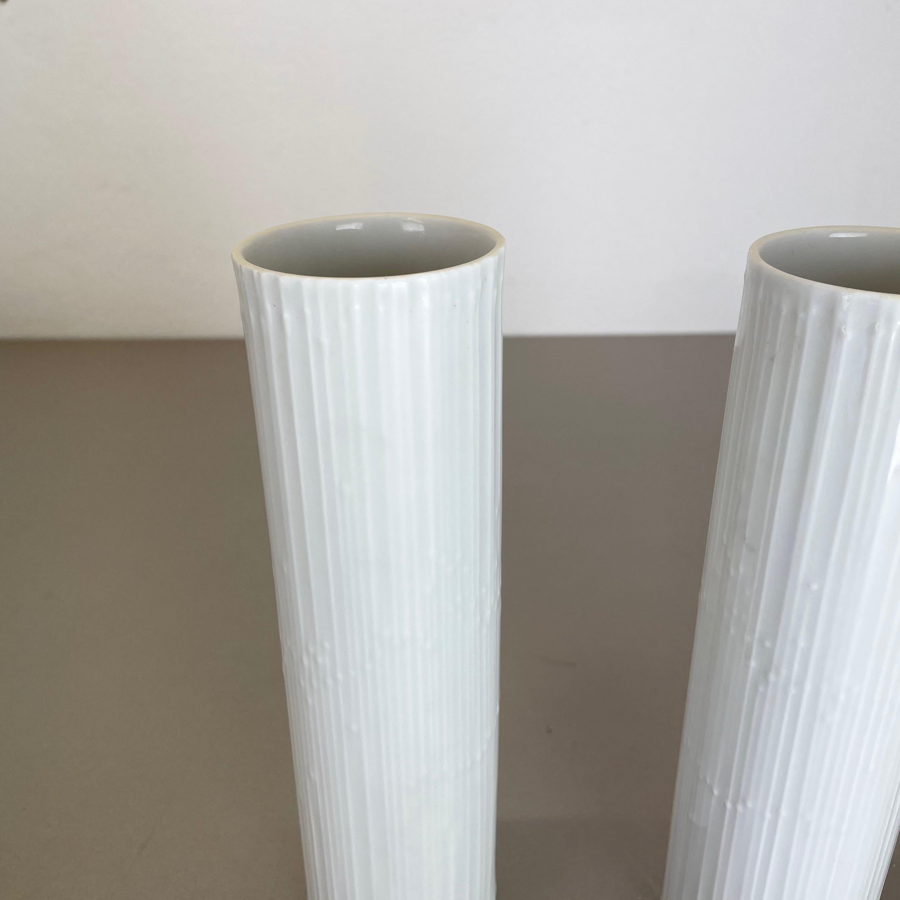 Allemand Ensemble de 2 vases Op Art abstrait Tapio Wirkkala Rosenthal Studio Line Allemagne années 1980 en vente