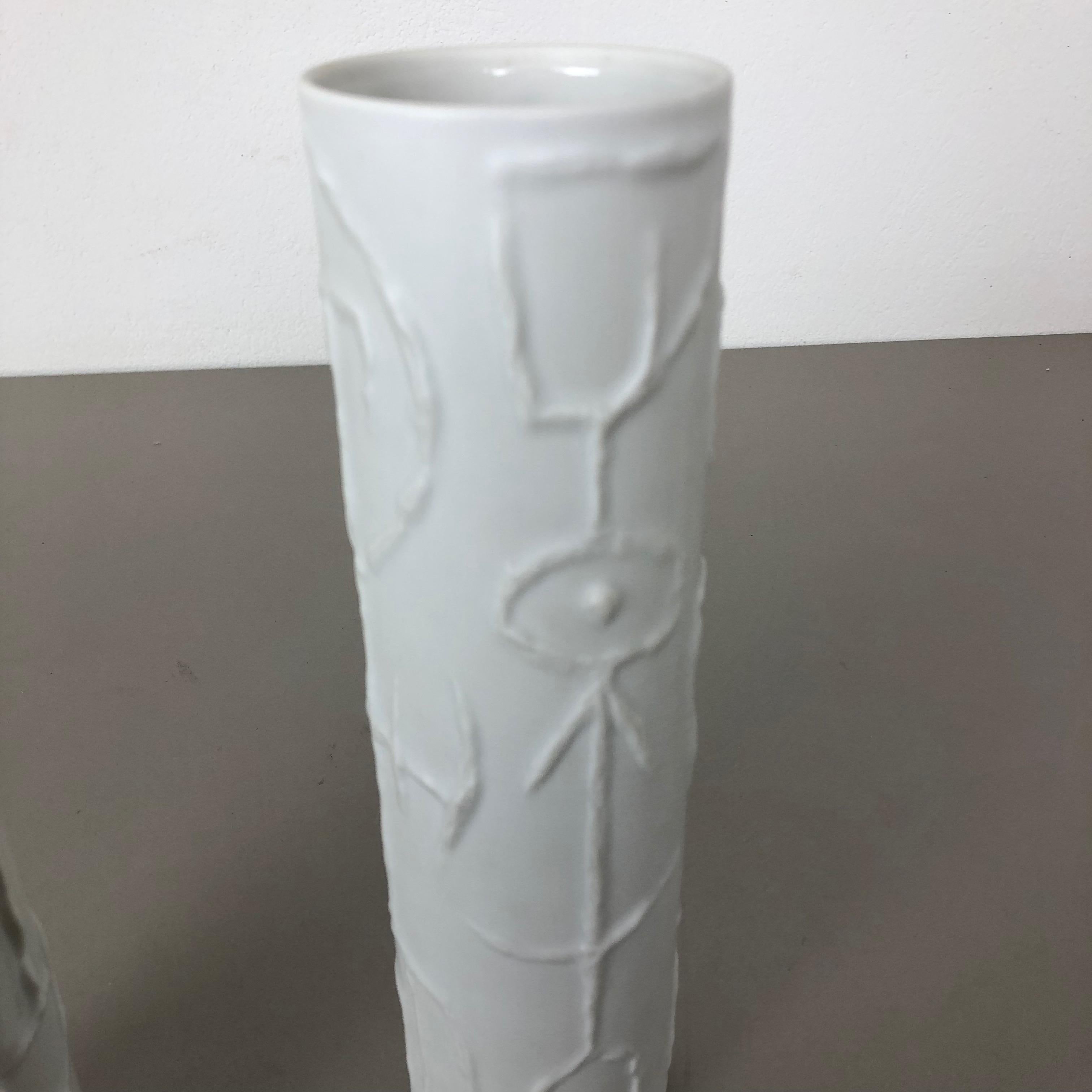 Set of 2 Abstract porcelain Vases by Cuno Fischer for Rosenthal, Germany, 1980s For Sale 8