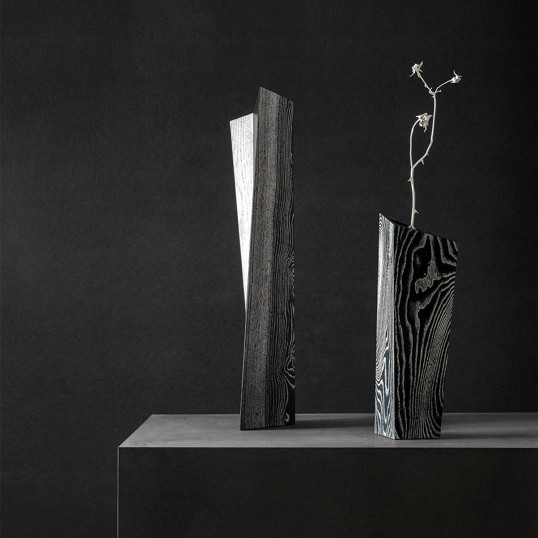 Set of 2 Acacia Nun Vases by Matthias Scherzinger For Sale 9