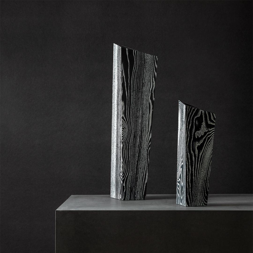 Set of 2 Acacia Nun Vases by Matthias Scherzinger For Sale 10