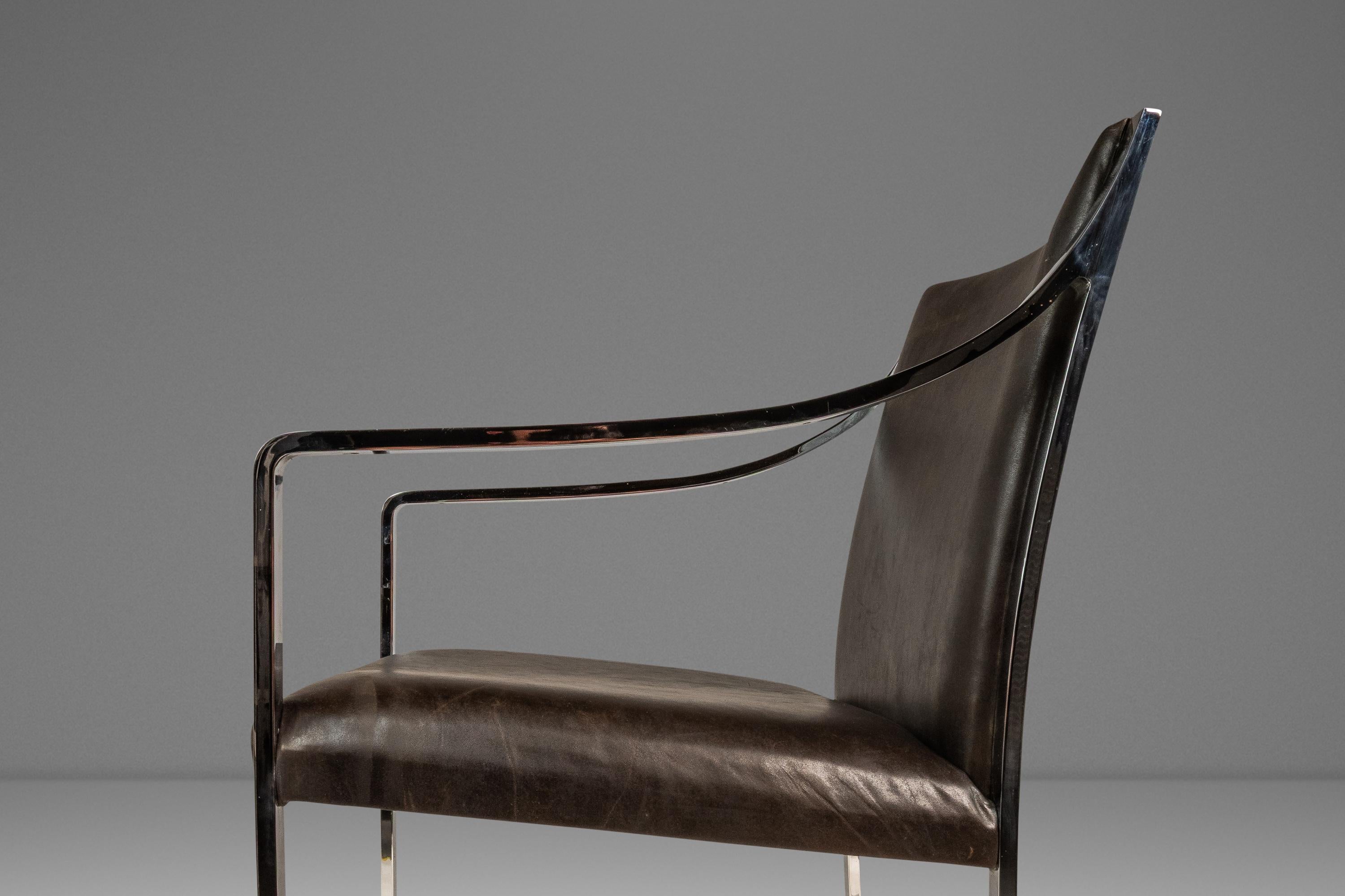 Set di 2 sedie da salotto in cromo di Bert England per Stow & Davis, USA, 1960 ca. in vendita 6