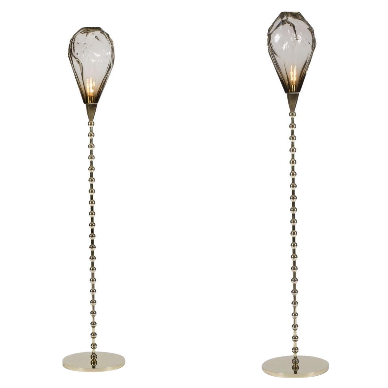 Set of 2 Adamas Floor Lamps by Emilie Lemardeley For Sale