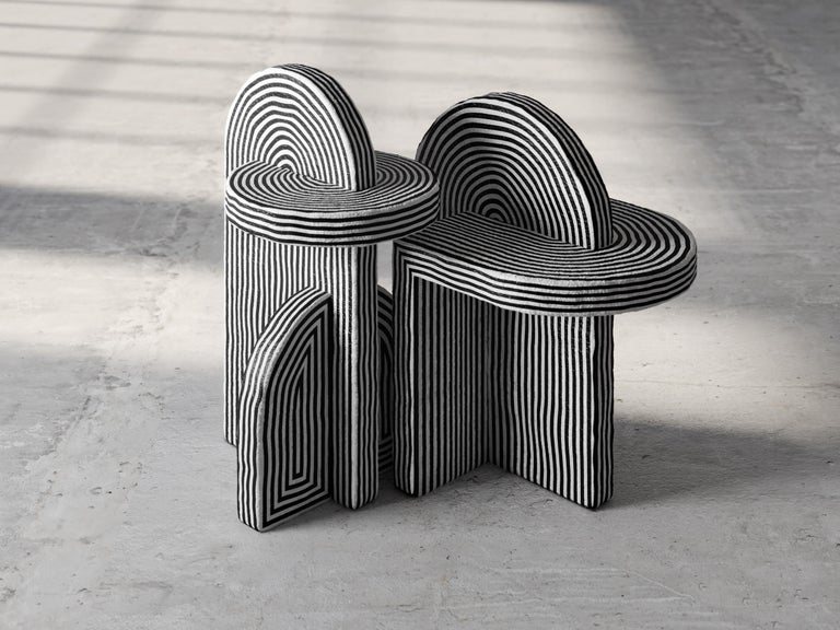 Set of 2 After Ago side table by Richard Yasmine
Materials: Foam, Lightweight concrete, plaster, acrylic
Dimensions: H. 82.5 x W. 55 x D. 72.5 cm

After Ago is an ode to an arch, a tribute to a city, an elegy of lost souls, altogether converted
