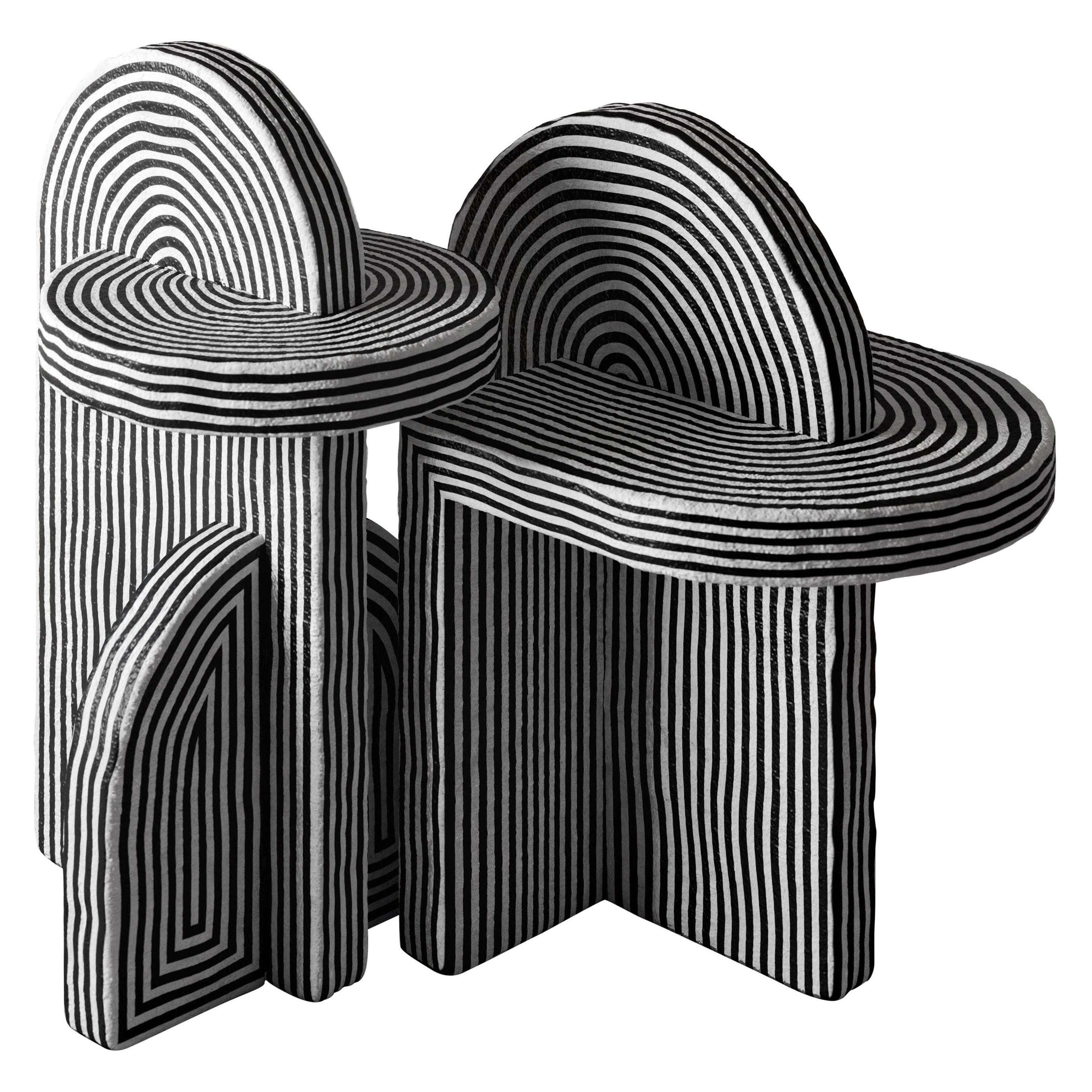 Set of 2 After Ago Side Table by Richard Yasmine