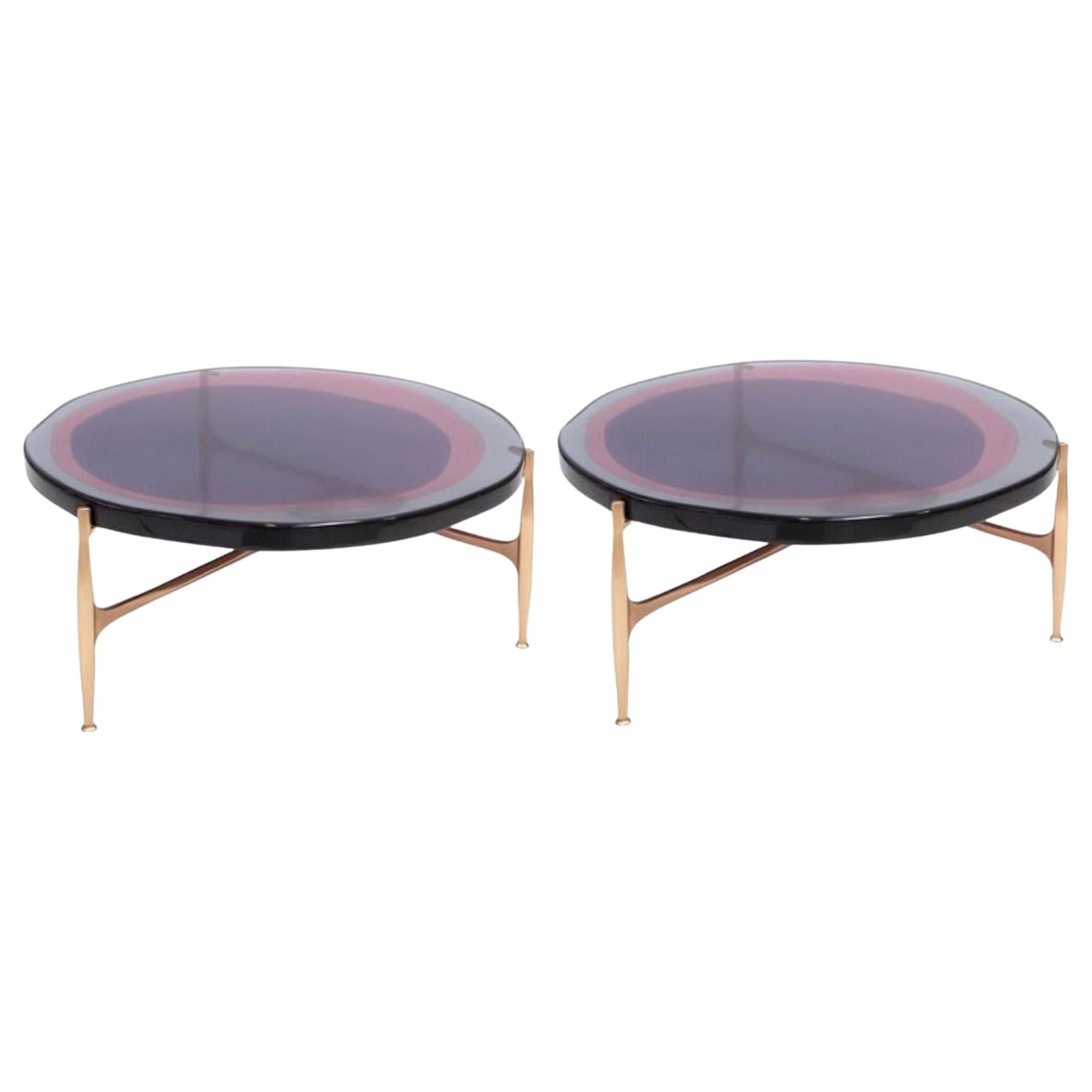 Ensemble de 2 tables basses Agatha de Draga & Aurel en vente