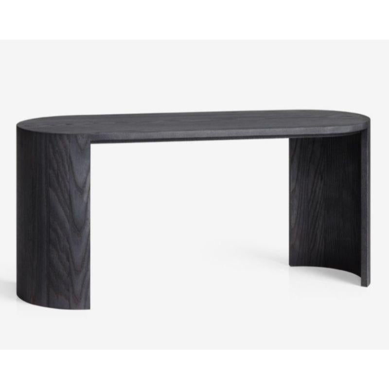 Set of 2, Airisto Side Table & Bench, Stained Black by Made By Choice In New Condition In Geneve, CH