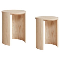 Set of 2, Airisto Side Tables/Stools, Natural Color by Made by Choice
