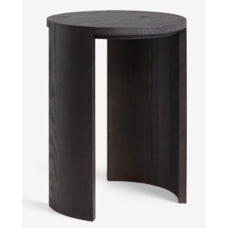 Post-Modern Set of 2, Airisto Side Tables/ Stools, Stained Black by Made by Choice
