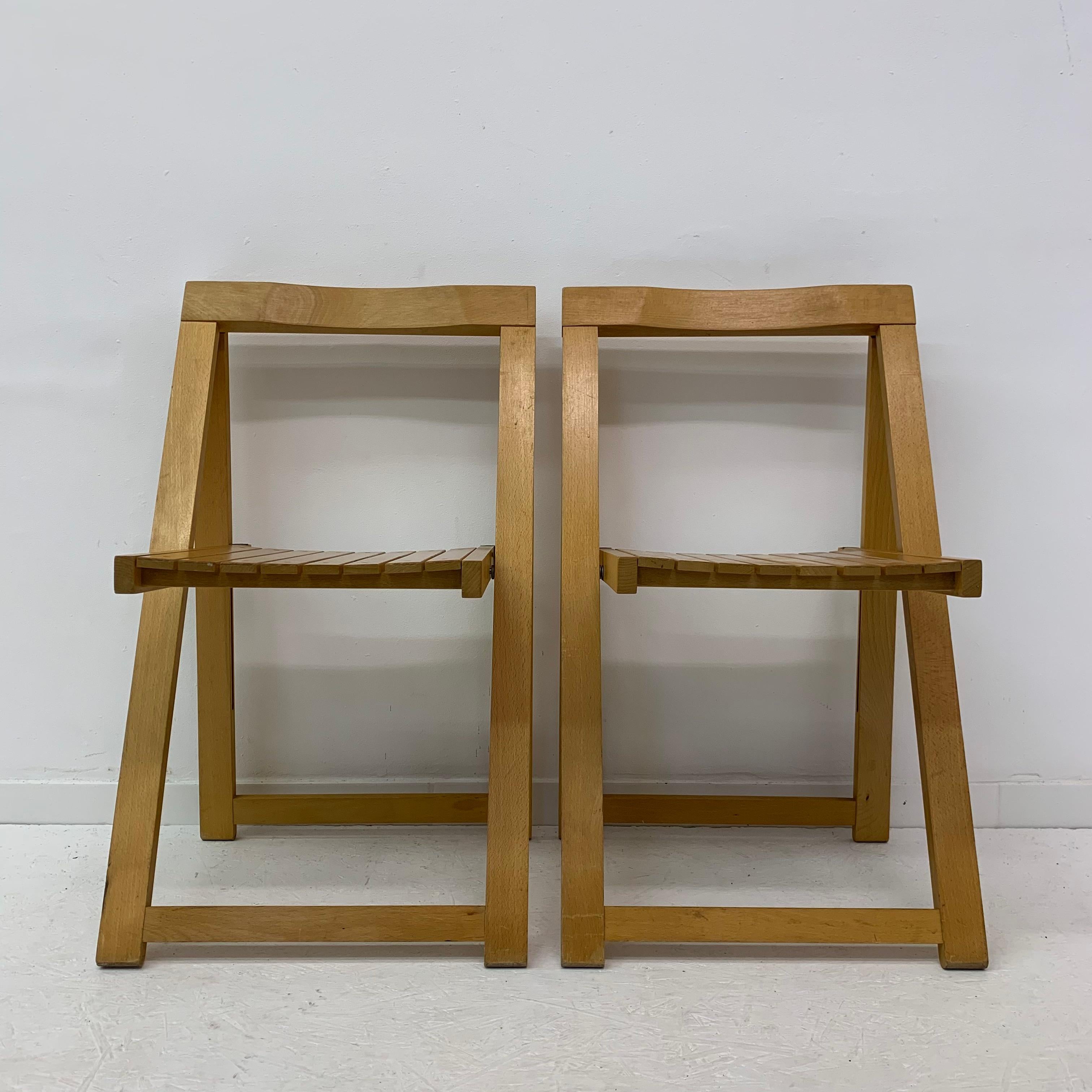 Set of 2 Aldo Jacober for Alberto Bazzani folding chairs, 1960’s For Sale 3
