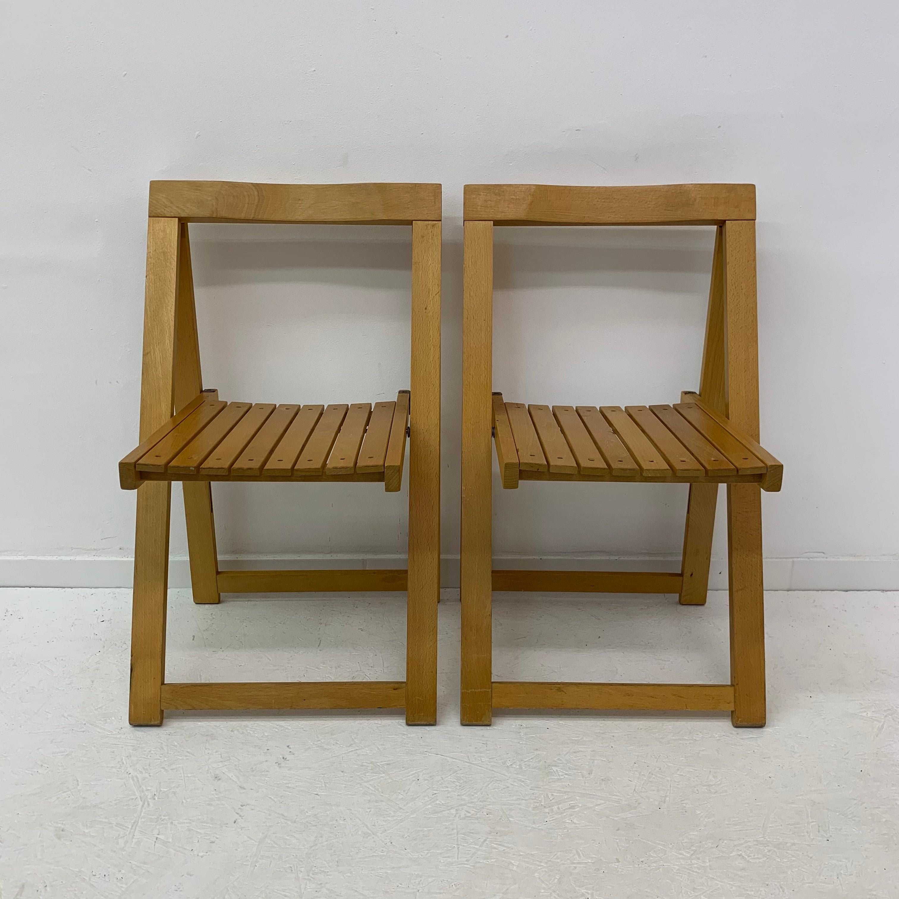 Set of 2 Aldo Jacober for Alberto Bazzani folding chairs, 1960’s For Sale 4