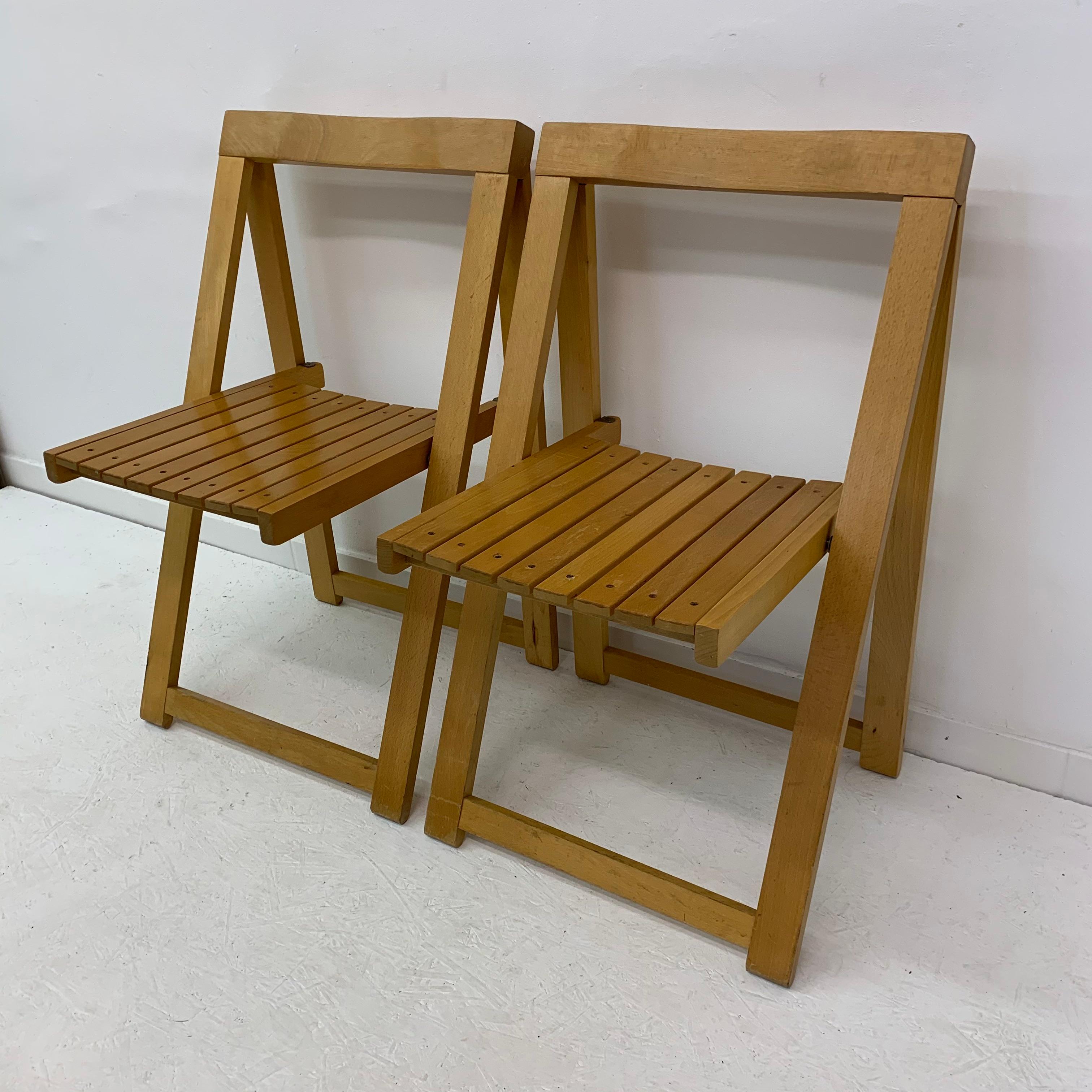 Set of 2 Aldo Jacober for Alberto Bazzani folding chairs, 1960’s 8