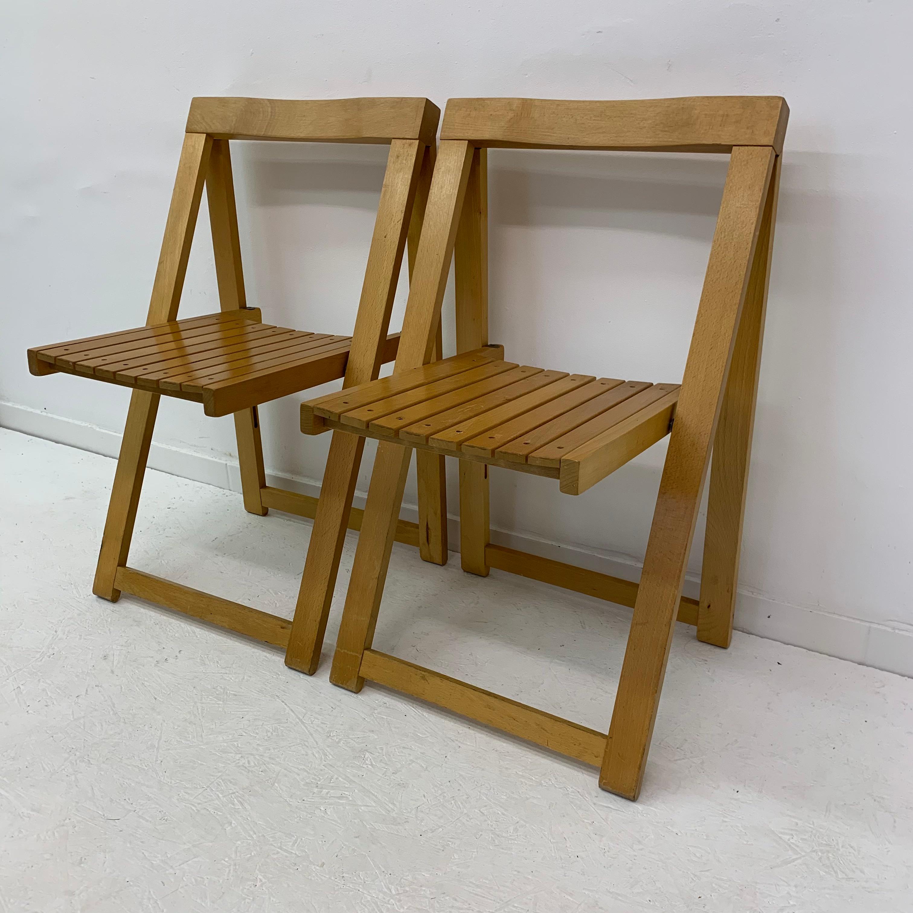 Set of 2 Aldo Jacober for Alberto Bazzani folding chairs, 1960’s 9