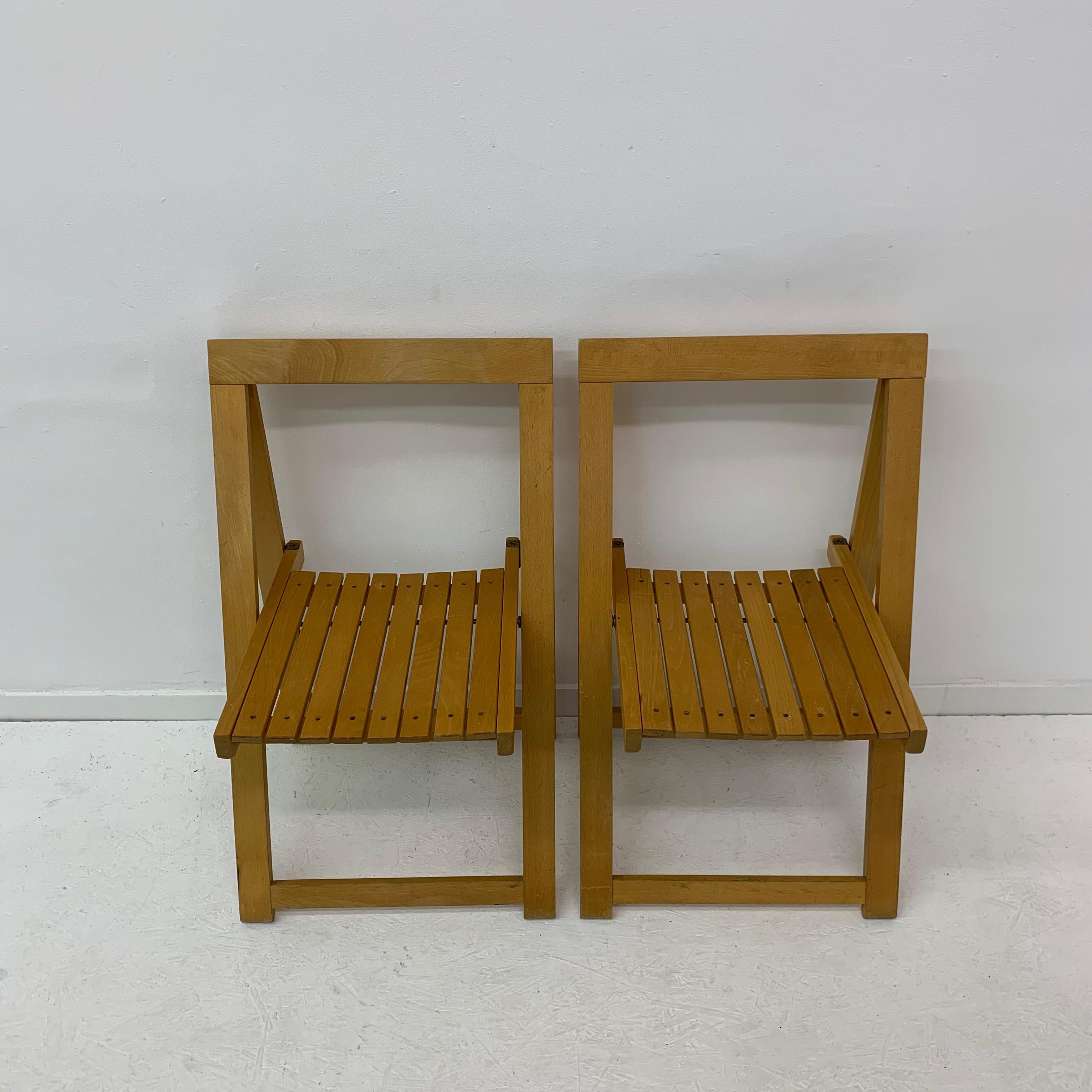Set of 2 Aldo Jacober for Alberto Bazzani folding chairs, 1960’s For Sale 1