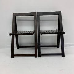 Ensemble de 2 chaises pliantes en bois Aldo Jacober pour Alberto Bazzani, années 1960