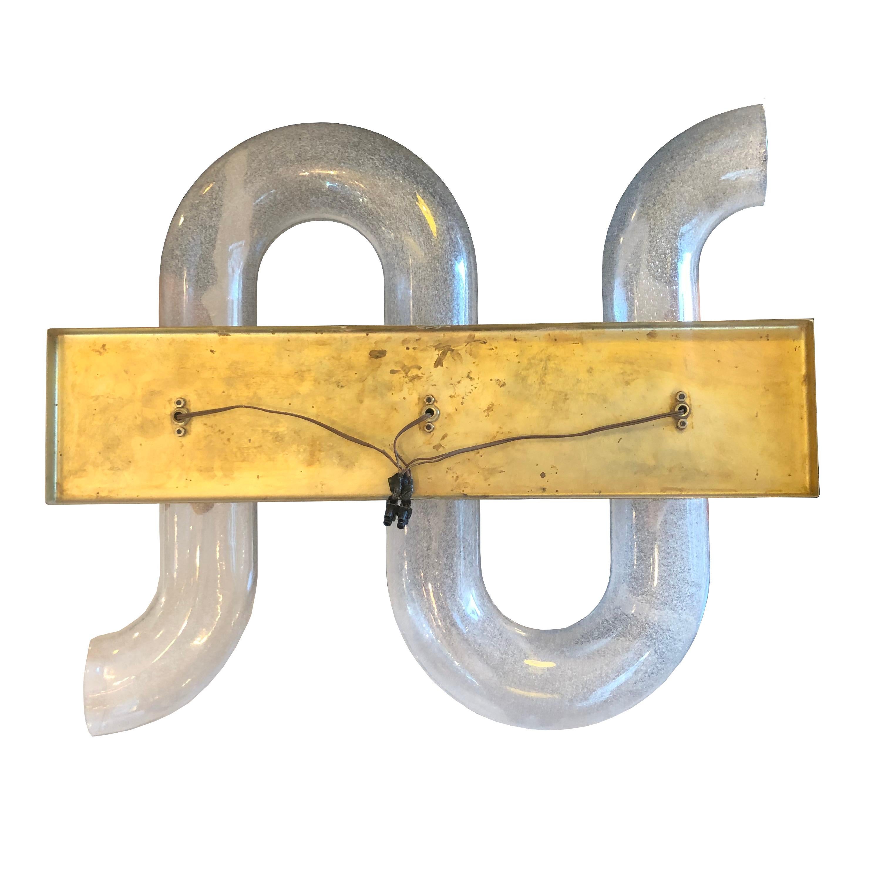 Set of 2 Aldo Nason sconces for Mazzega, 1960s

Murano glass, brass hardware.
Pulegoso technique.