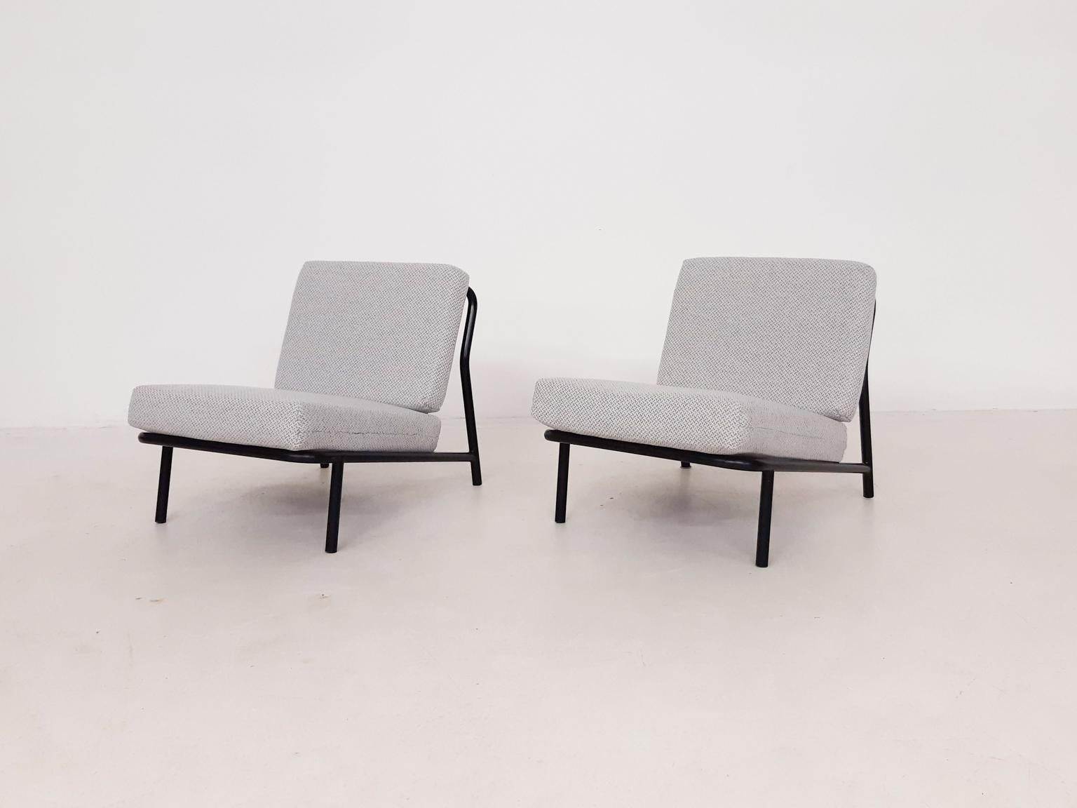 A set of two lounge chairs by Alf Svensson for DUX. Made and designed in Sweden in the 1960s. 
This lounge chair is model 013 and is in contrast to many other of his items made of metal. This gives the chair a more robust appearance and is not