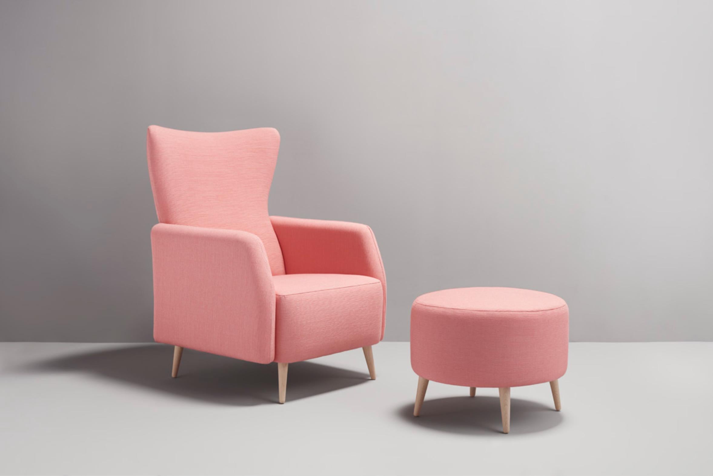 Spagnolo Set di 2 pouf Alice, Quadrato di Pepe Albargues in vendita