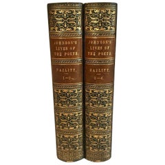 Antique Set of 2 All Leather Books with Rugby School Crest