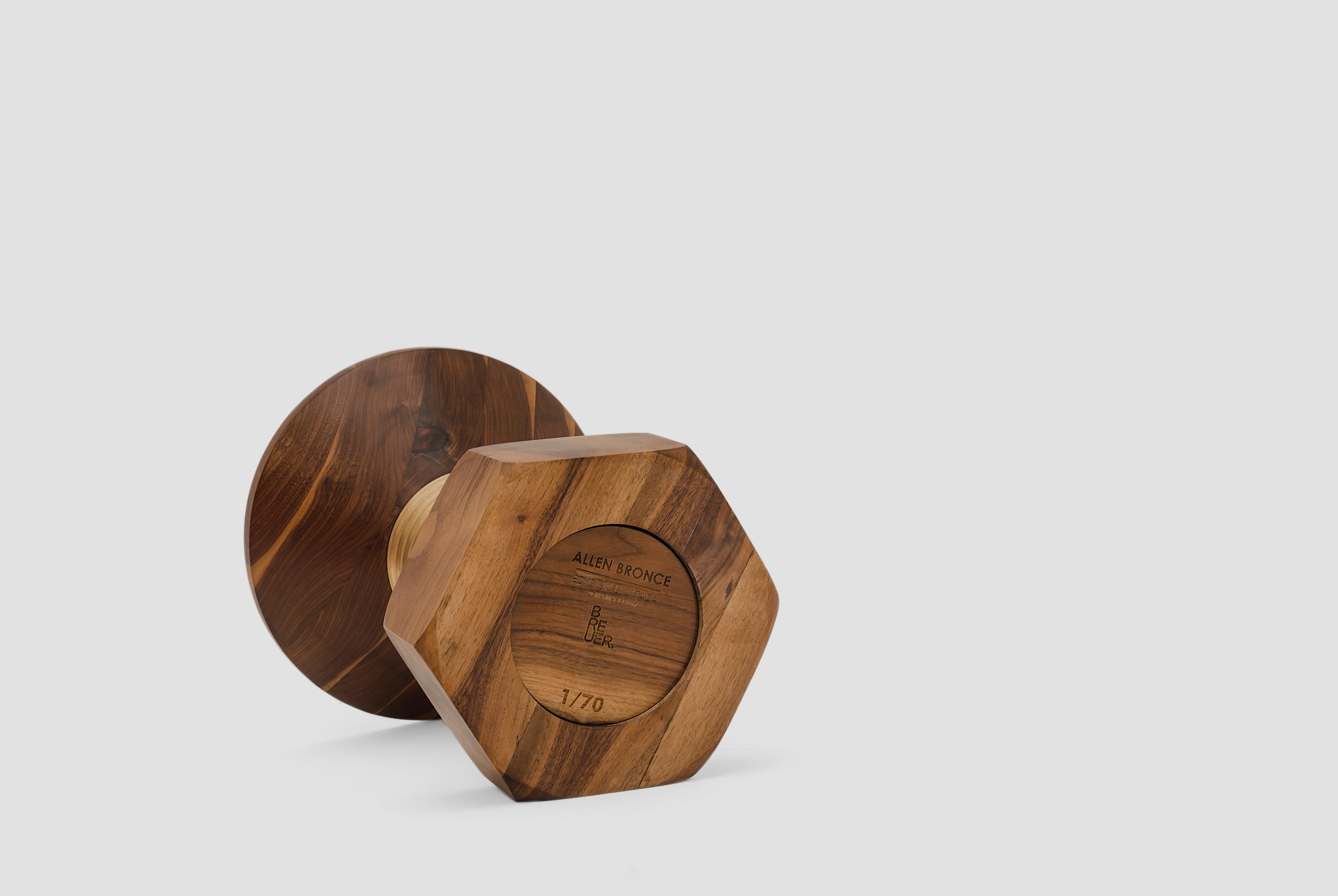 Walnut Set of 2 Allen Side Tables by Arturo Verástegui For Sale