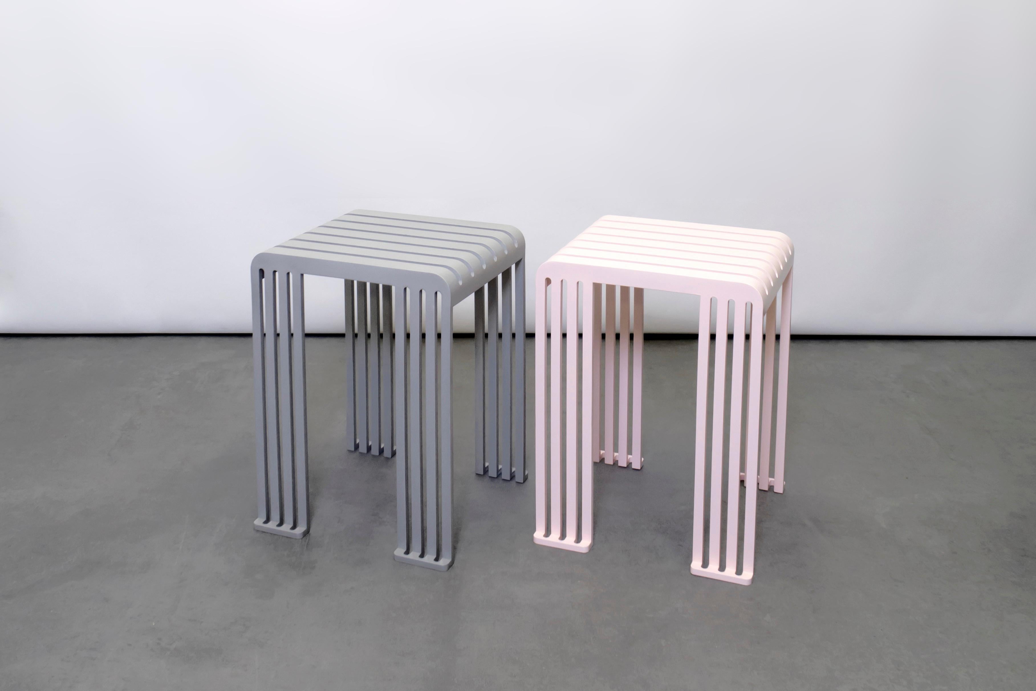 Set of 2 Aluminium Tootoo Stools by Helder Barbosa For Sale 5