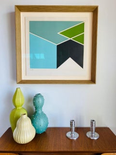 Set of 2 Aluminum Bolt Style Postmodern Candle Holders