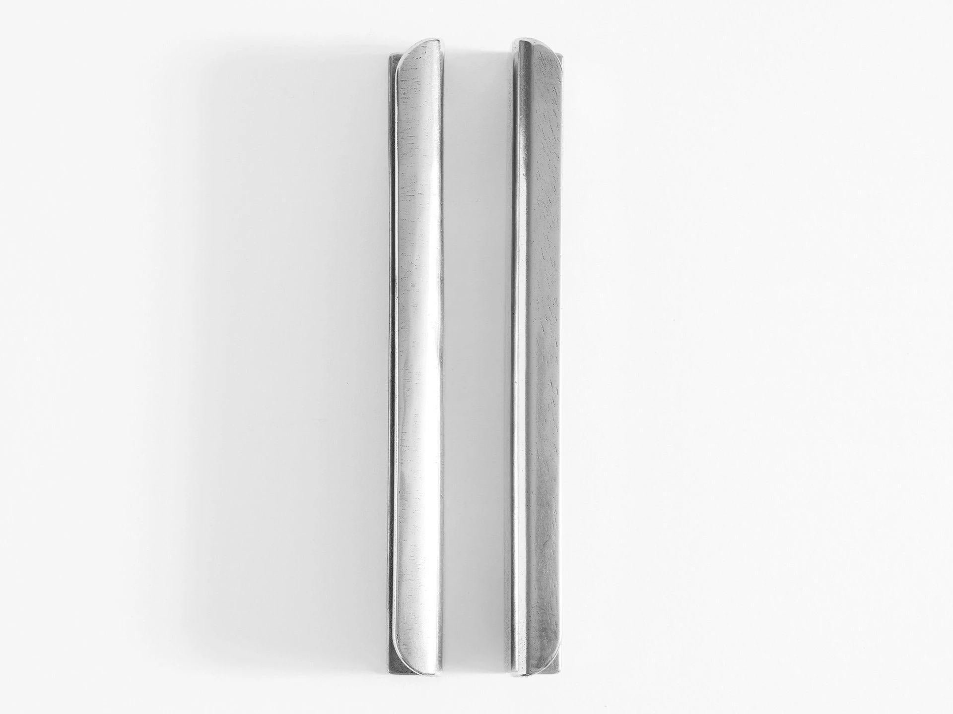 Modern Set of 2 Aluminum Pull Handle by Henry Wilson