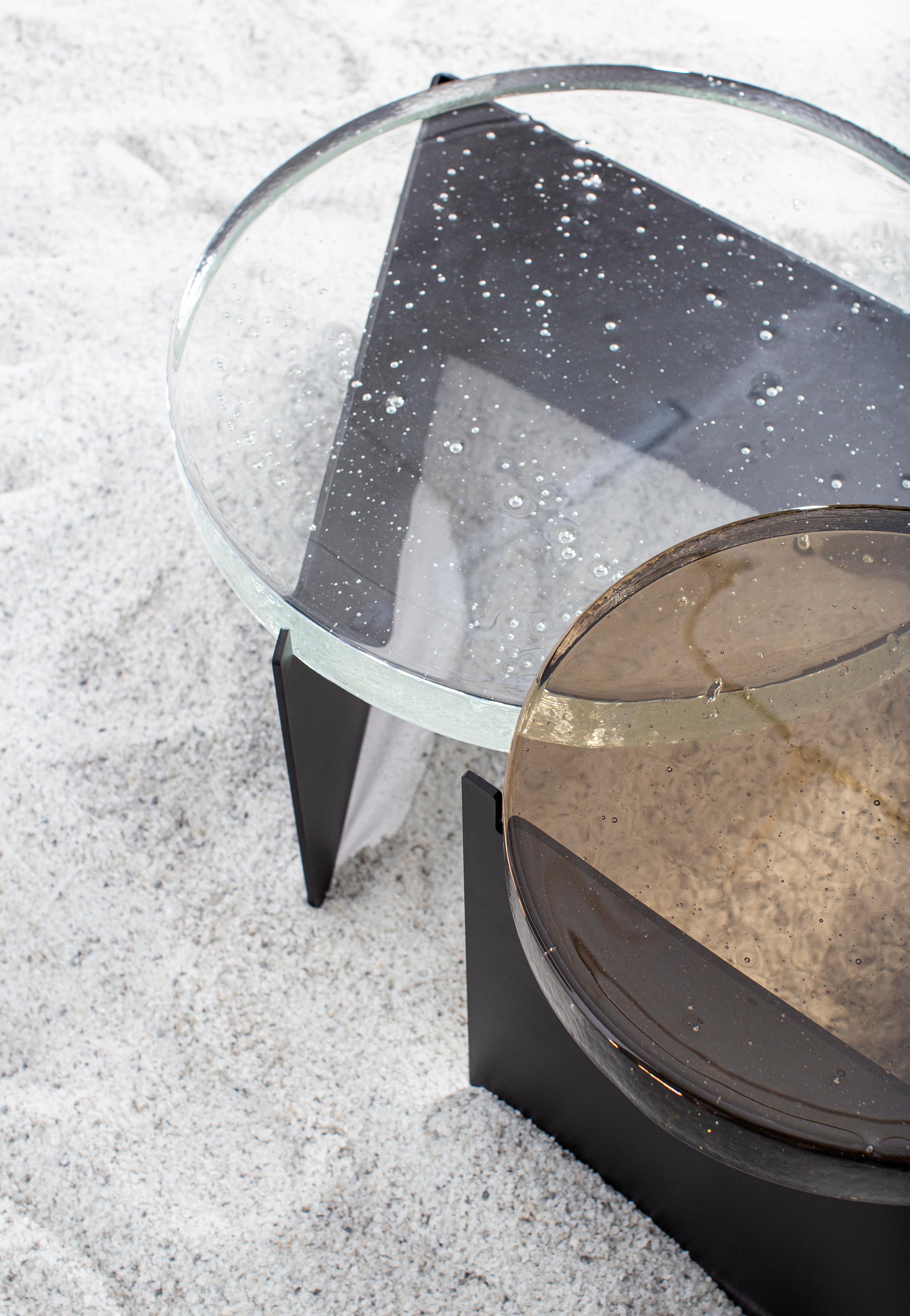 Acier Ensemble de 2 tables Alwa One par Pulpo en vente