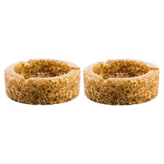 Set of 2 Amarelo Luminoso, Ashtrays by Cultivado Em Casa