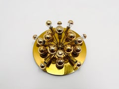 Set von 2 erstaunlichen goldenen Sputnik-Wand- oder Einbaulampen von Cosack