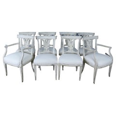 Set of 2 and 6 French Empire Dining Chairs
