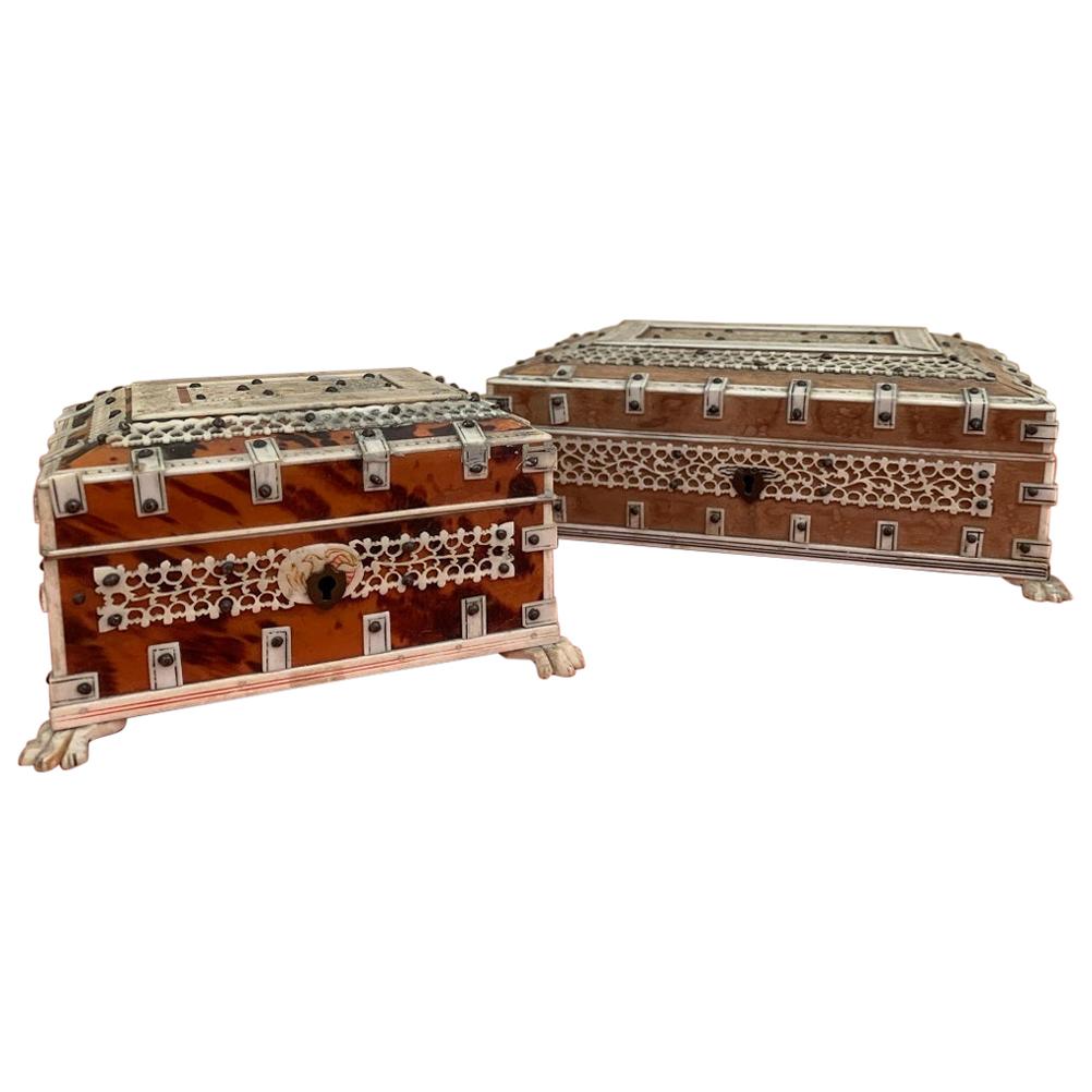 Set of 2 Anglo Indian Boxes