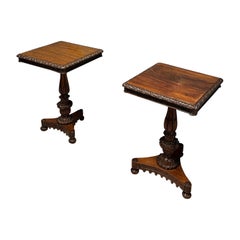 Set of 2 Anglo Indian tilt top tables