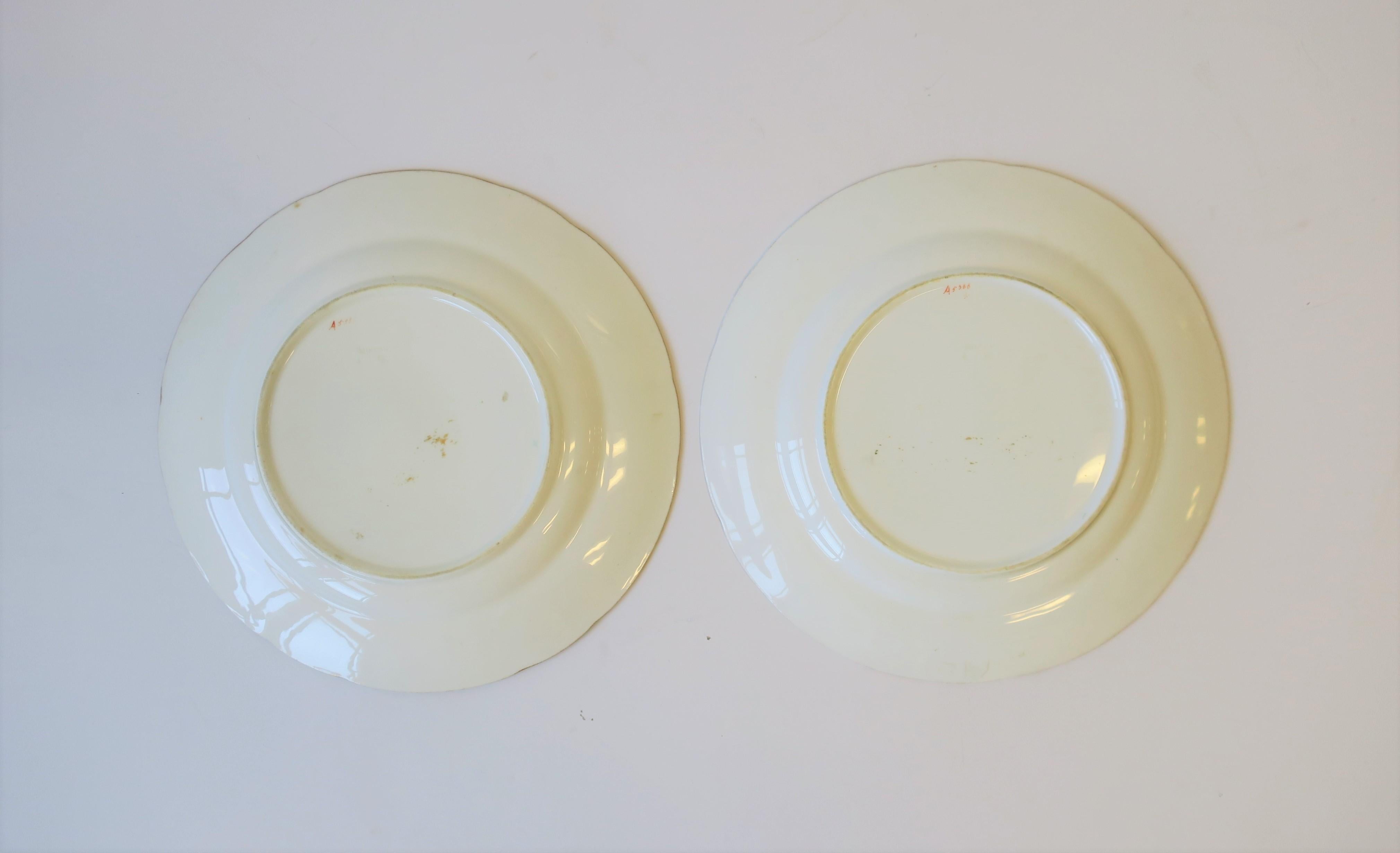English Minton Plates with Greek Key Design, Pair For Sale 11