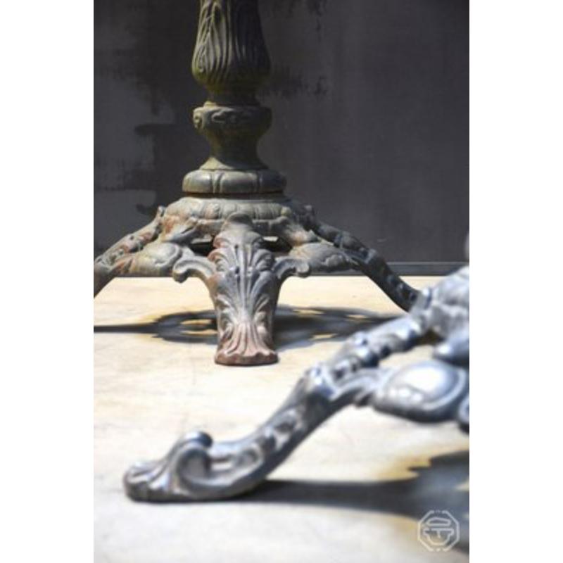 French Set of 2, Antique Cast Iron Table Bases For Sale