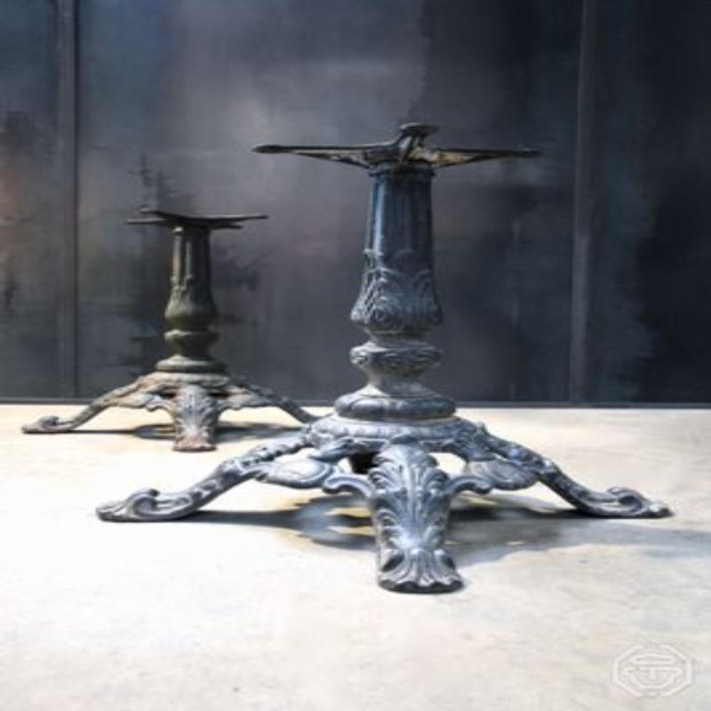 Set of 2, Antique Cast Iron Table Bases For Sale 1