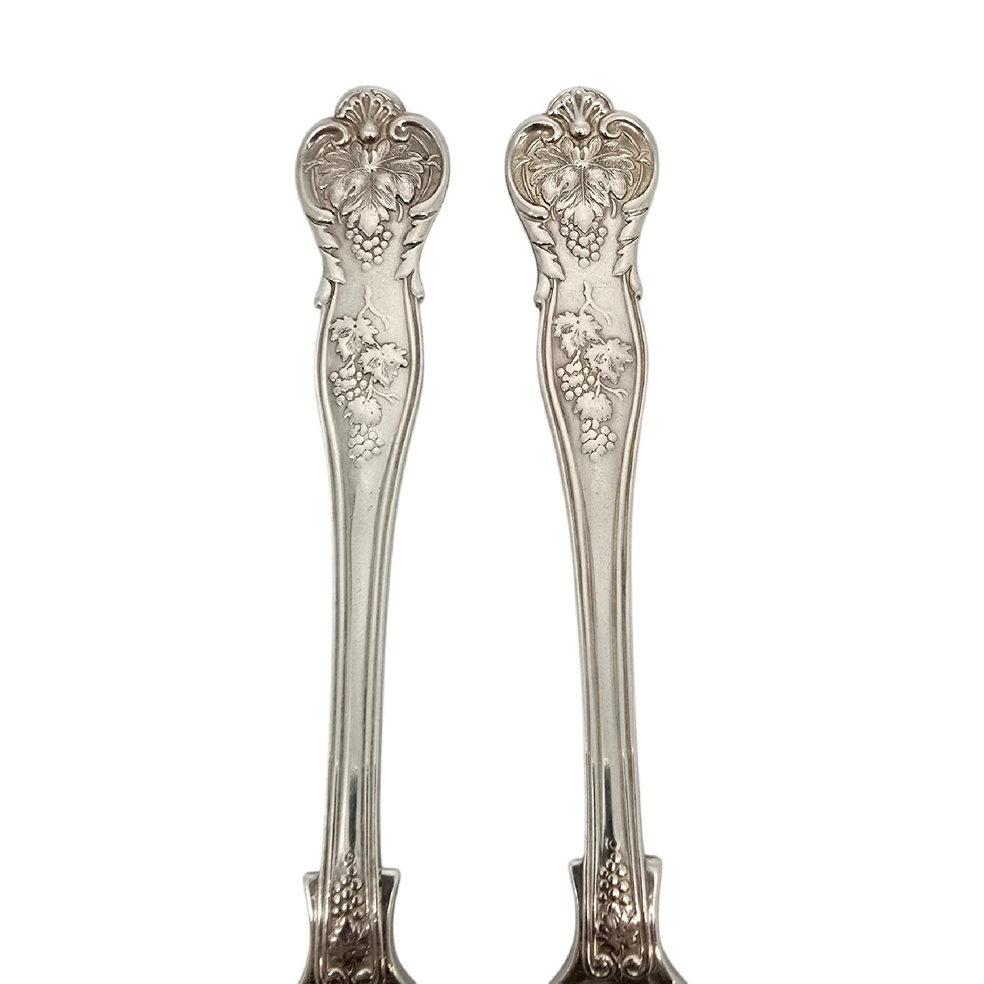 da uomo o donna Set di 2 forchette da carne in argento Sterling di George Adams Chawner & Co. in vendita