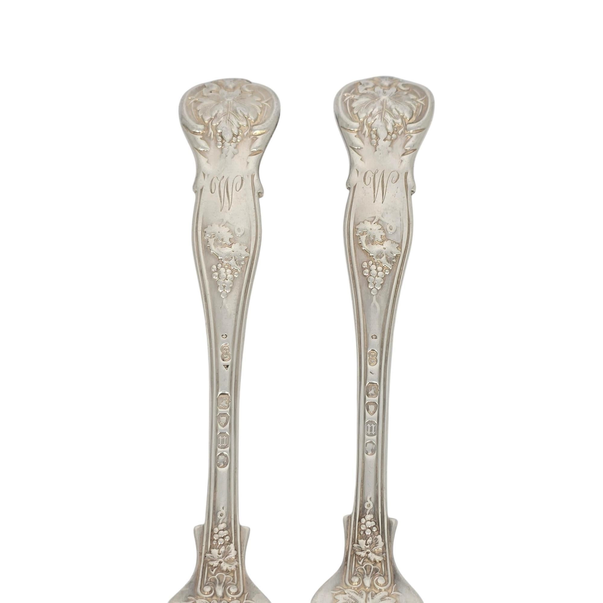 Set di 2 forchette da carne in argento Sterling di George Adams Chawner & Co. in vendita 2