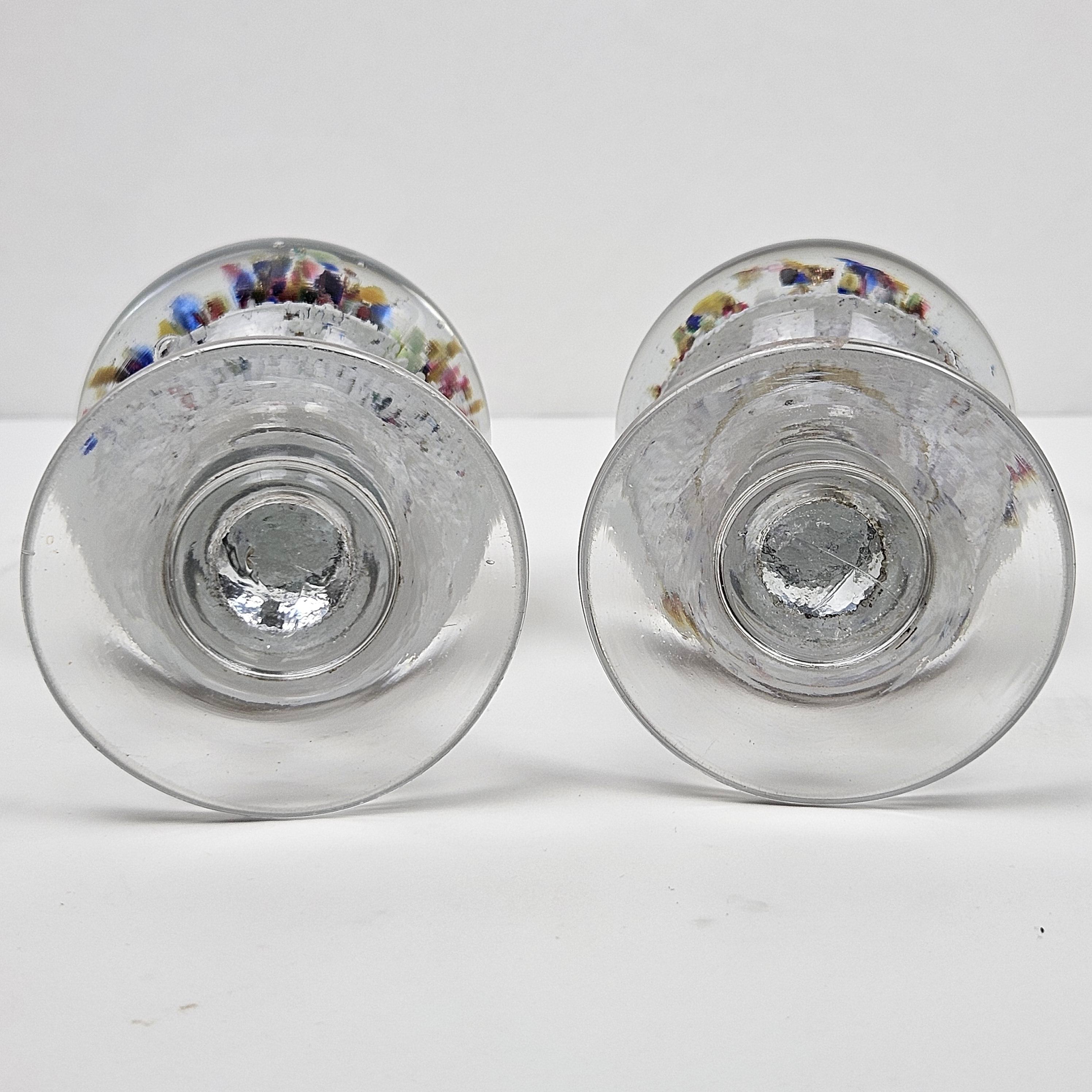 Blown Glass Set of 2 Antique Glass Paperweights, Belgium For Sale