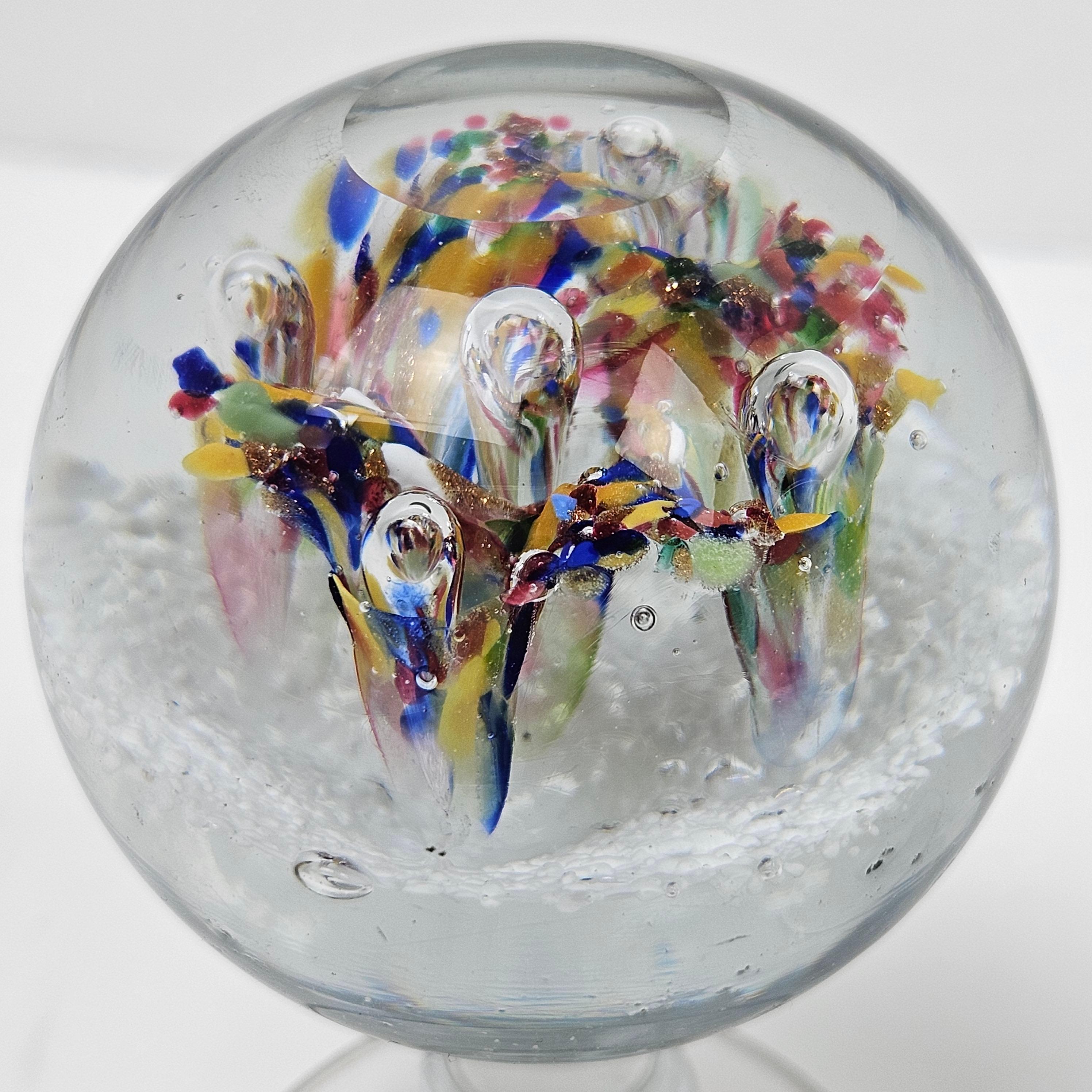 Set of 2 Antique Glass Paperweights, Belgium For Sale 5