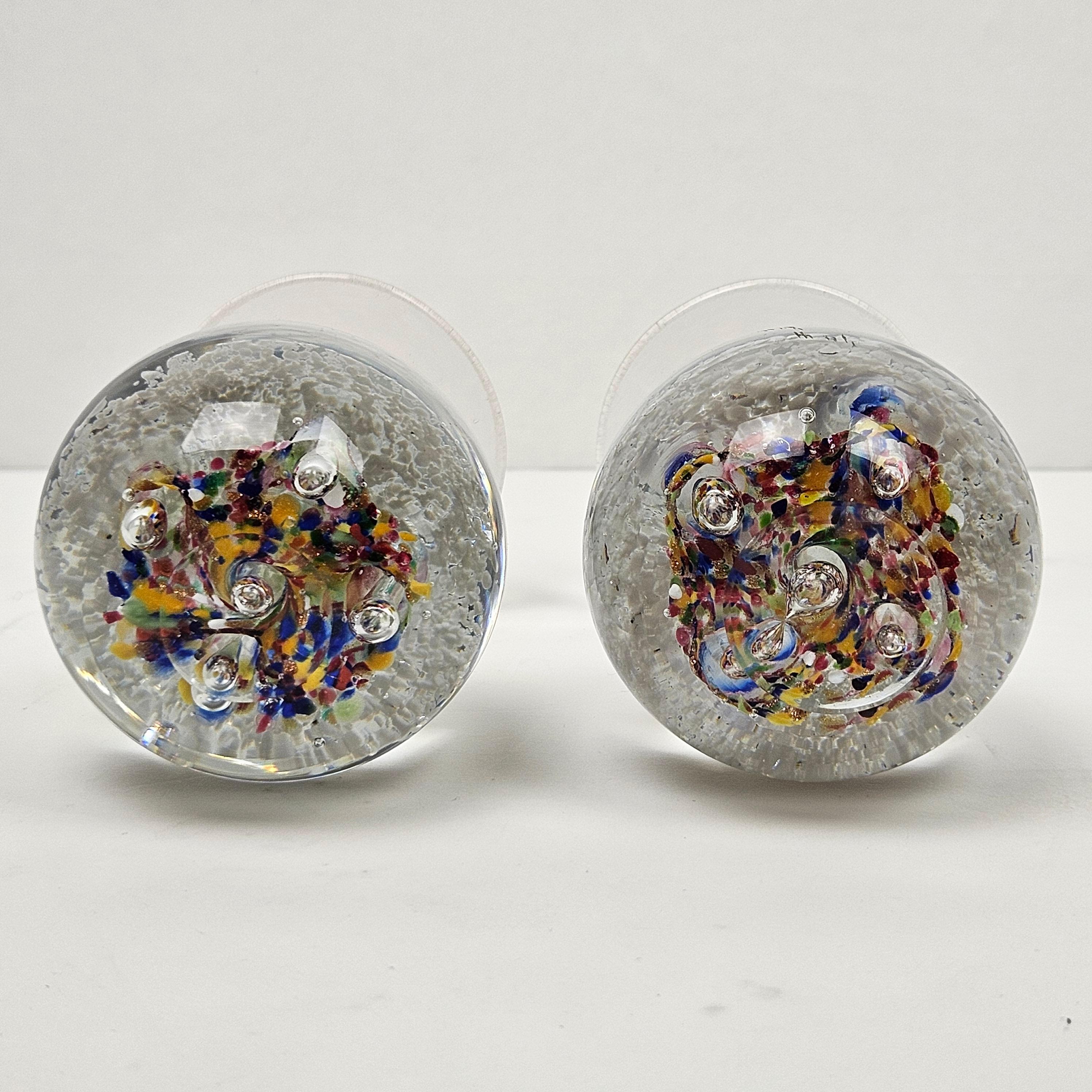 Set of 2 Antique Glass Paperweights, Belgium For Sale 6