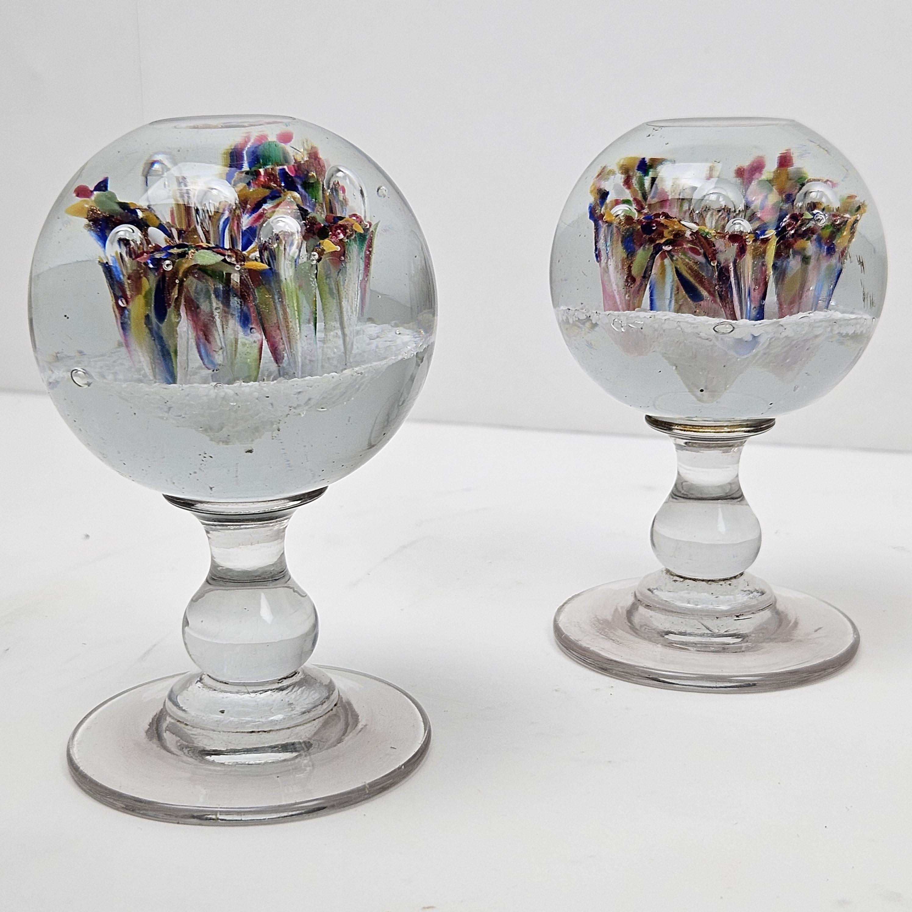 Set of 2 Antique Glass Paperweights, Belgium In Good Condition For Sale In Oud Beijerland, NL