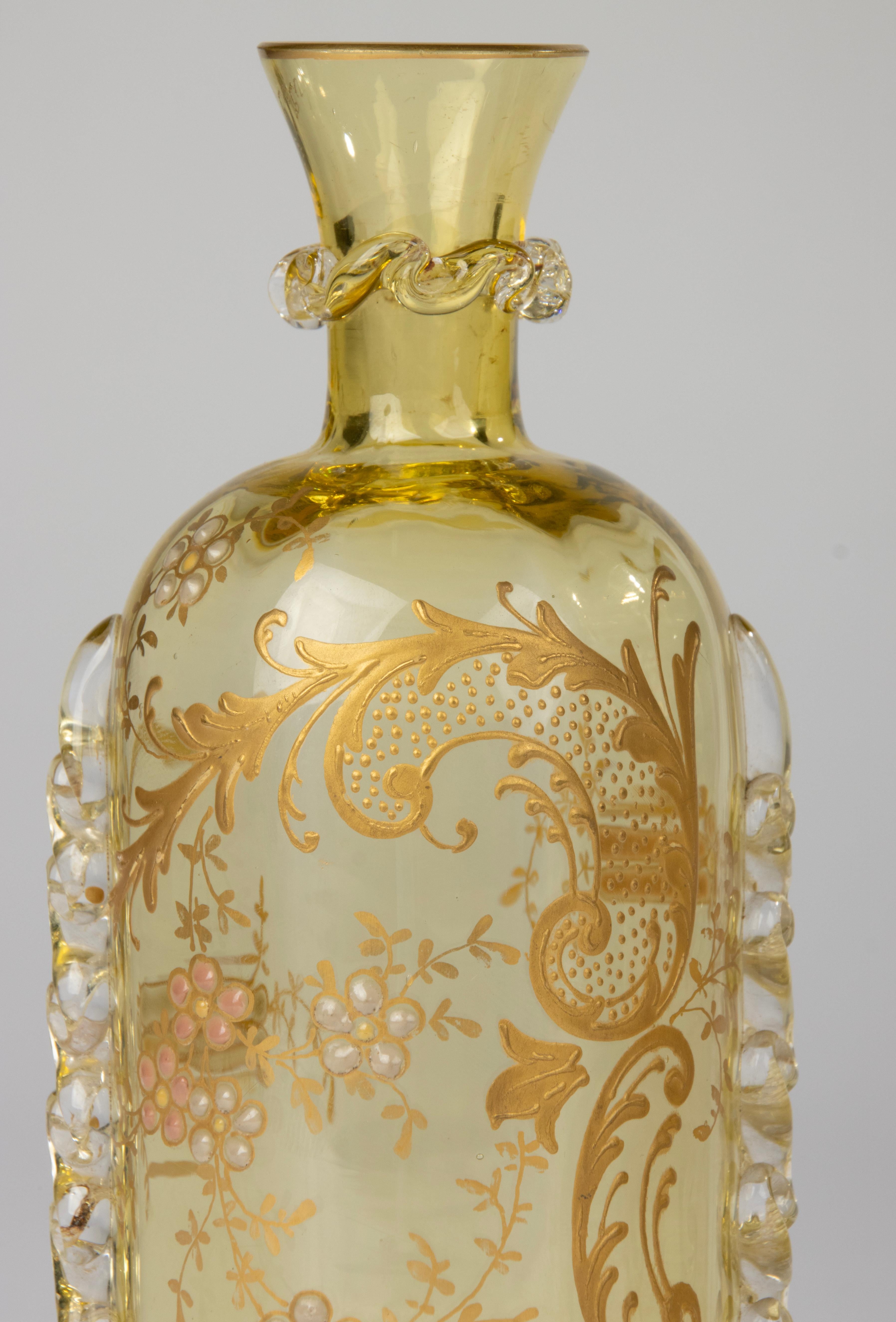Art nouveau Ensemble de 2 vases en verre ancien en vente