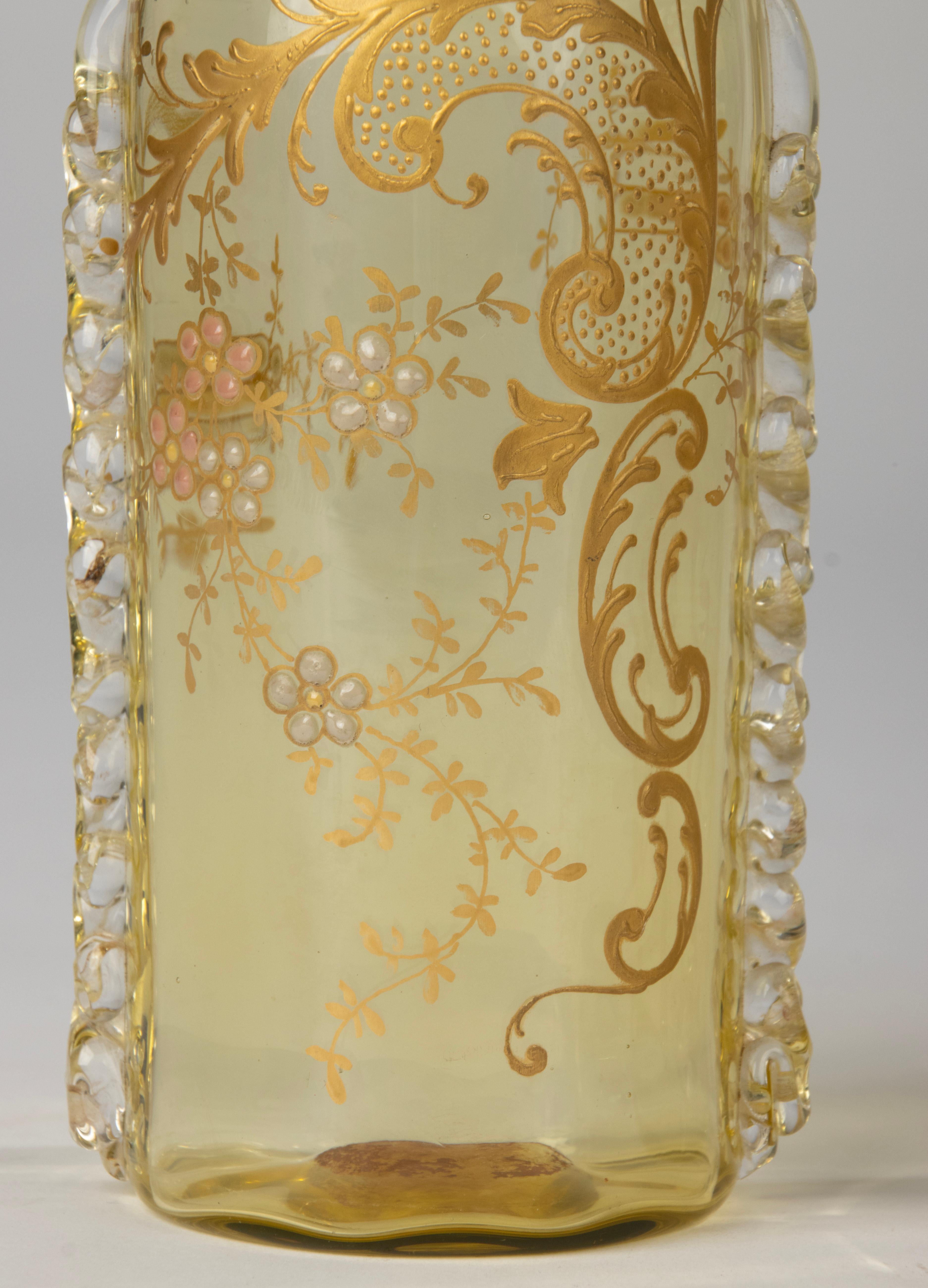 Fait main Ensemble de 2 vases en verre ancien en vente