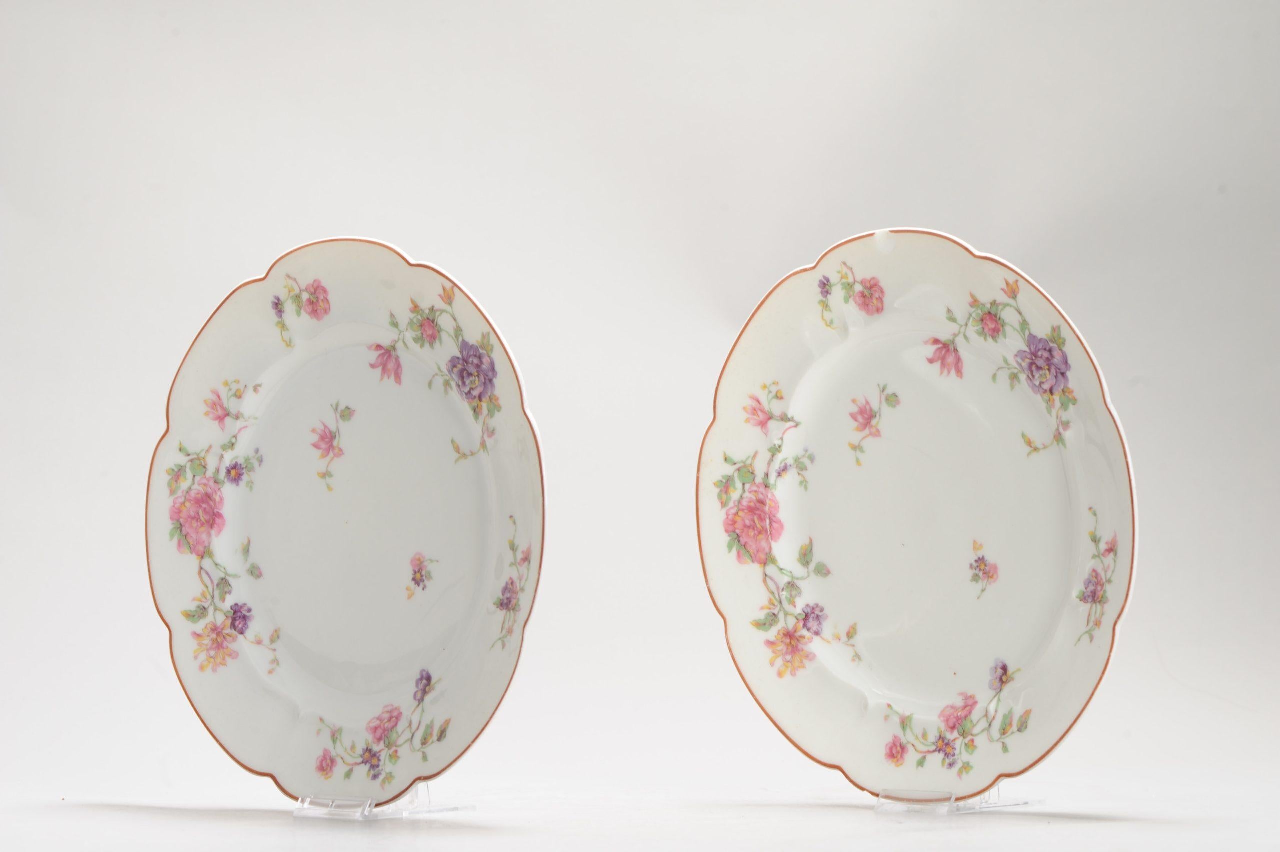 Lote de 2 Vajillas Antiguas de Porcelana Havilland Limoges Peces, Ca 1900 en Bueno estado para la venta en Amsterdam, Noord Holland