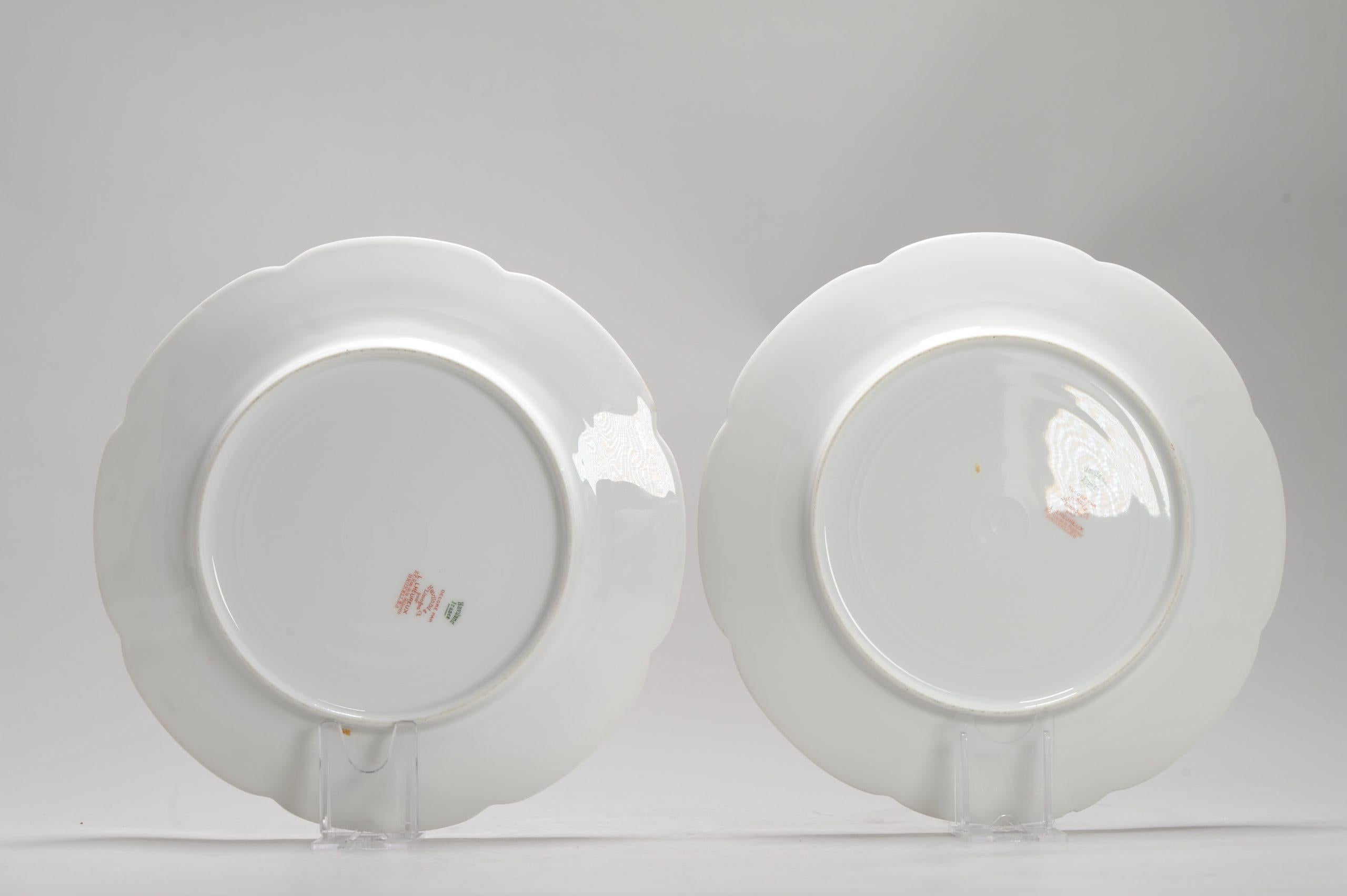 Lote de 2 Vajillas Antiguas de Porcelana Havilland Limoges Peces, Ca 1900 siglo XIX en venta