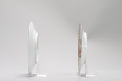 Set of 2 Antique Japanese Meiji Period Settwo Kutani Plates Porcelain Eggshell